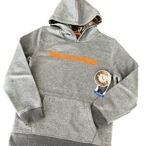 Realtree Boys Hoodie Sweatshirt Camouflage Hunting Gray Size Large NWT